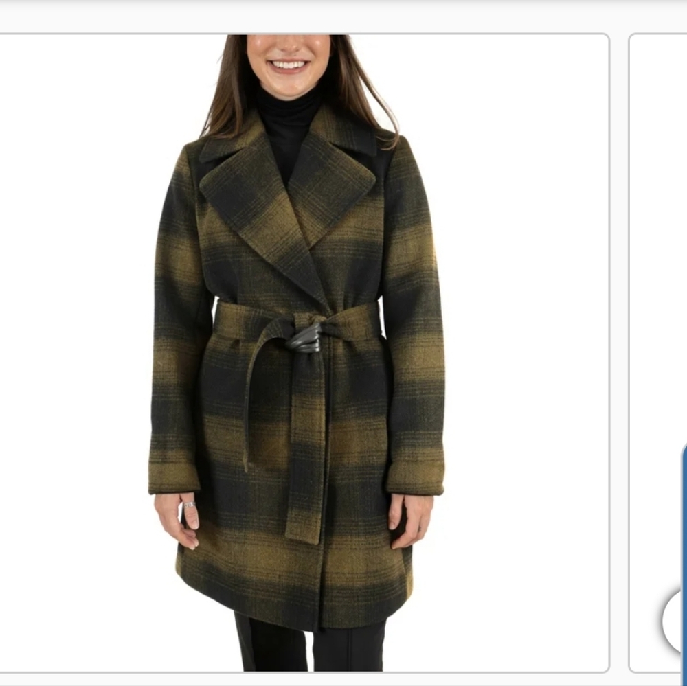 (Ew)Frye Ladies Faux Leather Wrap Coat